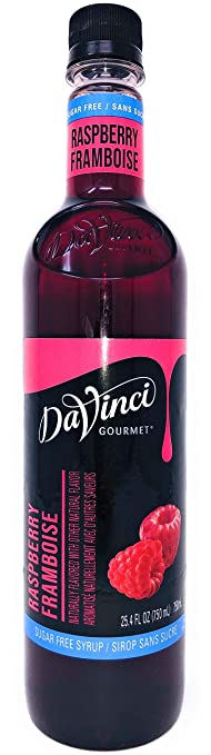 Davinci Gourmet 13352 Davinci Sugar Free Flavor Syrup - 750Ml Plastic Bottle Raspberry