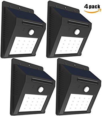 Solar Lights, 16 LED Wireless Waterproof Motion Sensor Outdoor Light for for Patio, Deck, Yard, Garden with Motion Activated Auto On/Off