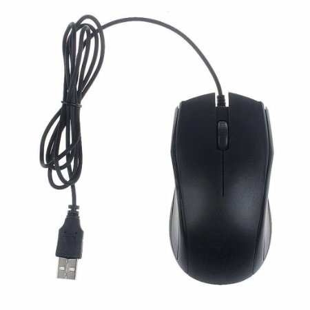 Perman 1200DPI Optical USB Wired Gaming Mouse Mice for Computer PC Laptop Gamer Black