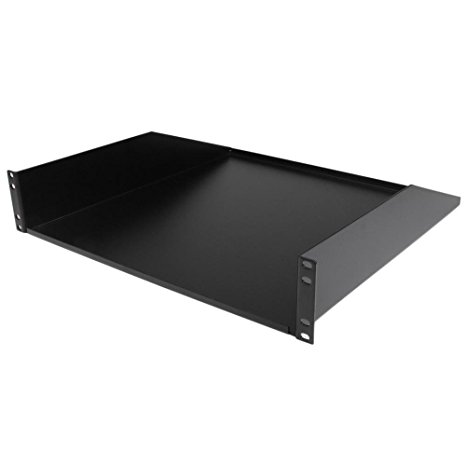 StarTech.com 2U Rack Mount Cantilever Shelf - Heavy Duty Fixed Server Rack Cabinet Shelf - 125lbs / 56kg Capacity 18in Deep