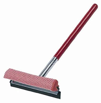 Carrand 9032R Scrub-N Squeegee 8" Metal Head with 20" Wood Handle