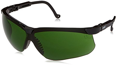Uvex S3207 Genesis Safety Eyewear, Black Frame, Shade 3.0 Infra-Dura Ultra-Dura Hardcoat Lens