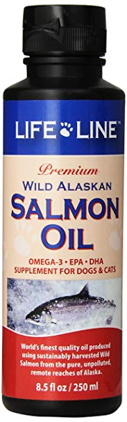 LifeLine Wild Alaskan Salmon Oil for Dogs and Cats, 8-1/2-Ounce