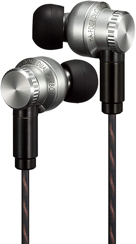 JVC HA-FD01 IEM Class-S Solidege Stainless Steel Body, Titanium Drivers, J-Mount Nozzle System with Customizable Sound Stage, and MMCX Detachable Cables