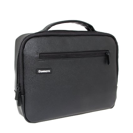Damero Luxury Travel Electronics Organizer / Ipad Case / Camero Accessories Carry Bag, Black