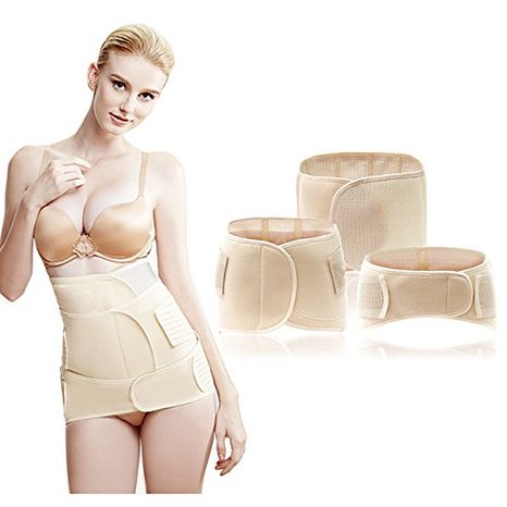 [Medical-Grade] EveShine 3-in-1 Breathable Postpartum Girdle Belly Bandit Wrap Belt