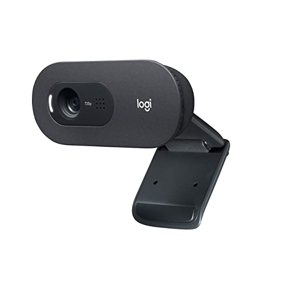 Logitech C505 HD Webcam - 720p HD External USB Camera for Desktop or Laptop with Long-Range Microphone, Compatible with PC or Mac - Grey