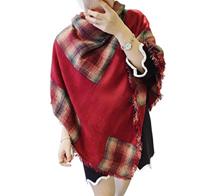 Wool Scarves,Airmark 2018 Tassels Soft Plaid Winter Warm Blanket Wrap Shawl for Women