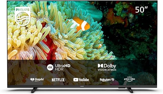 PHILIPS 50PUS7607/12 50-Inch 4K LED TV | UHD & HDR10  | Dolby Vision & Dolby Atmos | Google Assistant & Alexa Compatible