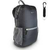 The Friendly Swede 25L Ultralight Packable Backpack Daypack with Paracord Keychain