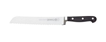 Mundial 5100 Series 8-Inch Bread Knife with Serrated Edge, Black