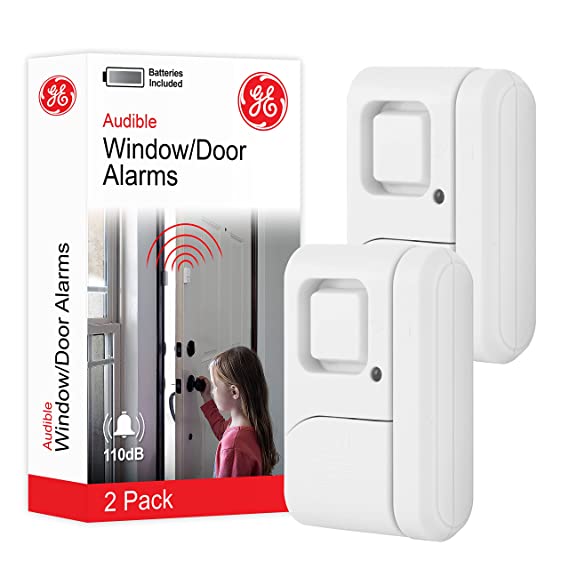 General Electric Wireless Personal Window/Door Alarm for Security (White) - Pack of 2