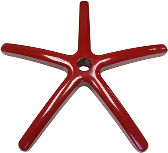 Heavy Duty Replacement Office Chair Base - 28" Red Painted Aluminum - S4164-RED