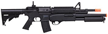GameFace ASRGCMBO Crosman GFRS Tormentor Airsoft AEG Carbine with Integrated Pump Action Shotgun, Black