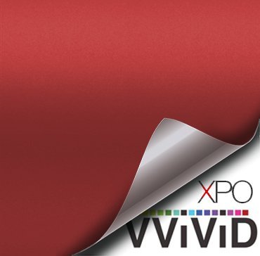 VViViD Satin Matte Red Vinyl Wrap Roll with Air Release Technology (1ft x 5ft)