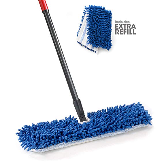 O-Cedar Dual-Action Flip Mop w/Telescopic Handle with 1 Extra Refill, 1 CT.