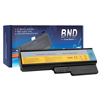 BND Laptop Battery [with Samsung Cells] for Lenovo G550 G450 N500 G530,P/N L08S6Y02 42T4729 42T4730 L08L6C02 L08S6C02 - 24 Months Warranty [6-Cell Li-ion 5200mAh/58Wh]
