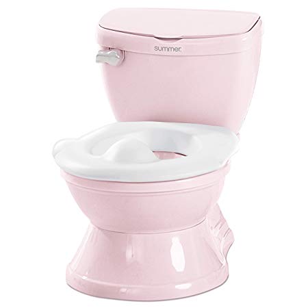 Summer Infant My Size Potty Train & Transition with Removable Potty Topper, Pink, Pink w/White Topper