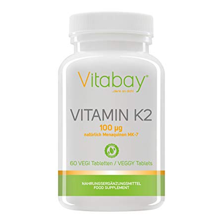 Vitamin K2 100 µg (Natural menaquinone MK-7) (60 Vegan Tablets)