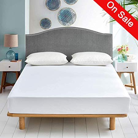 RUIKASI Extra Deep Fitted Sheets 16"/40CM Super King Size 100% Microfiber Bed Sheets, Ultra Soft Silky Smooth and Wrinkle-Resistant (White, Super King)