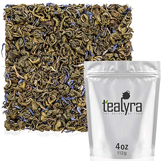 Tealyra - Green Earl Grey Cream - Loose Leaf Green Tea with Bergamot Flavor - Aromatic Blend - Caffeine Medium - 112g (4-ounce)