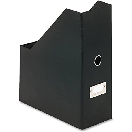 Snap-N-Store Jumbo Magazine File Box, Black Fiberboard with Content Label Holder, 4.50 Inches Width x 11.25 Inches Depth (SNS01637)