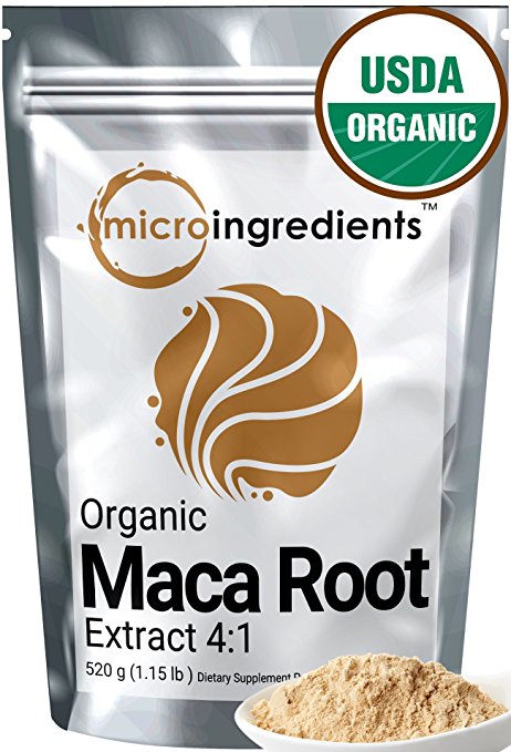 Organic Maca Powder - Pure Gelatinized Maca Root Powder Extract - Non-GMO Superfood (520 grams / 1.15 lb)