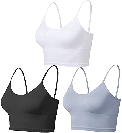 Lemef Yoga Sports Bras Workout Crop Tops for Women with Removable Pads