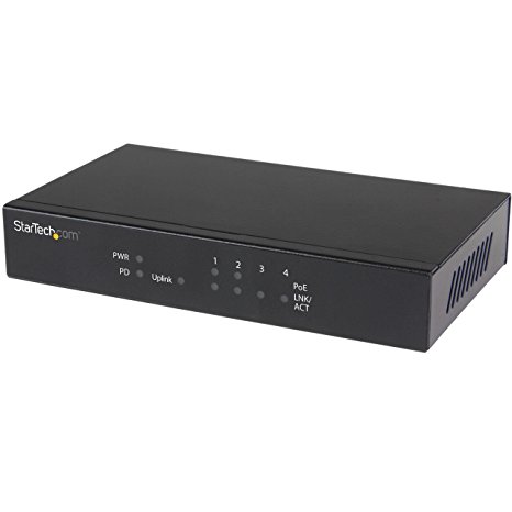 StarTech.com 5 Port Gigabit Ethernet Switch PoE Powered with 2x PSE/PoE Ports