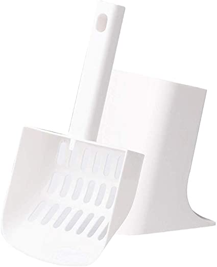 pidan Cat Litter Scoop with Stand Cat Scooper with Holder and Caddy Solid and Durable Eco-Friendly Material, Easy to Clean Ergonomic Design