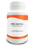 DGL Licorice 500mg - Contains 10 Glycyrrhiza Glabra Root - Supports Digestive and Respiratory Function - 500mg X 50 Vegan Capsules