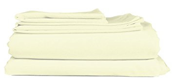 100% Egyptian Cotton 400 Thread Count PERCALE WEAVE 4 Piece Sheet Sets - MINT QUEEN(1 Flat Sheet, 1 Fitted Sheet and 2 Pillow Cases)