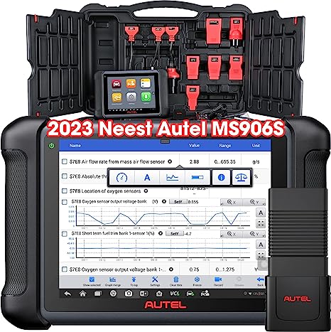 Autel Maxisys MS906S Bi-Directional Scanner, 2023 Newest OBDII Tool Updated of MS906 with BT WiFi Full System Diagnosis, OE-Level ECU Coding, Active Test, 31 Service for 150 Brands, FCA Autoauth