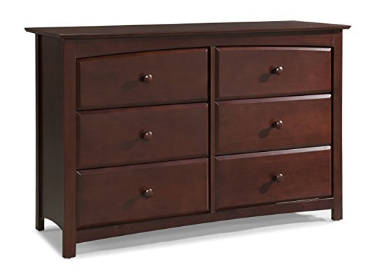 Stork Craft Kenton 6 Drawer Universal Dresser, Cherry