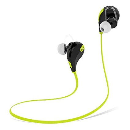 [QCY Factory Outlet] Bluetooth Headphones, QCY QY7 V4.1 Wireless Sport Noise Cancelling Headsets, Stereo Earbuds with Microphone/Apt-X Earpieces, for iOS (iPhone 6s, 6s plus, SE) and Andriod Smartphone
