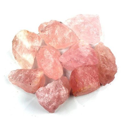 Crystal Allies Materials: 3lb Bulk Rough Pink Rose Quartz Crystals from Brazil - Large 1" Raw Natural Stones for Cabbing, Cutting, Lapidary, Tumbling, and Polishing & Reiki Crystal Healing *Wholesale Lot*