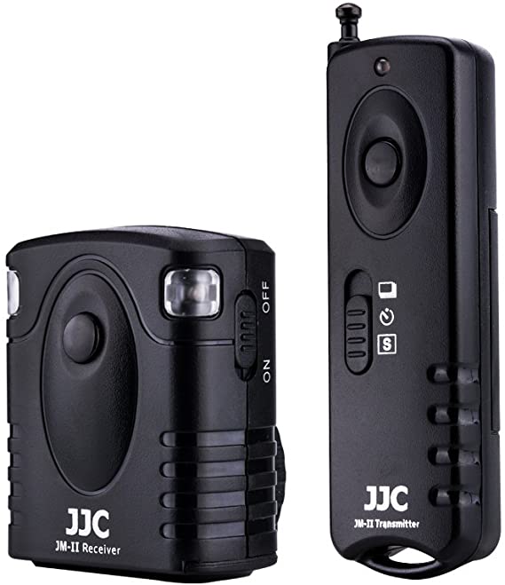 JJC Radio Wireless Remote Control for Canon EOS Rebel T6 T7 T5 T8i T7i T6i T6s T5i T4i T3i T2i SL3 SL2 SL1 EOS 60D 70D 77D 80D 90D EOS R R6 RP M5 M6 Mark II and More Cameras with Sub Mini Connection