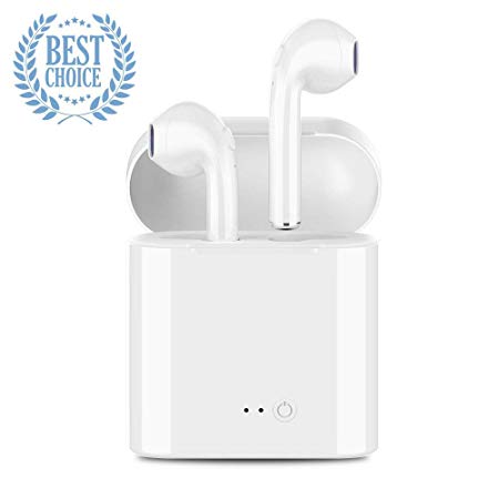 Wireless Bluetooth 4.2 Headphones,Wireless Earbuds Earphones in-Ear Earbuds Stereo Headset with Microphone IPX5 Anti-Sweat Sports Earbuds,Earphones Compatible with Apple Airpods Android Samsung iPhone
