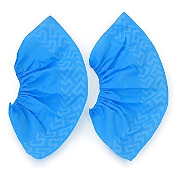 Cleaing Blue Disposable Boot & Shoe Covers Machine-made , 100 Piece (Standard)