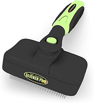 Dog or Cat Brush for Shedding and Grooming – Premium Self Cleaning Slicker Brush, Easy to Clean Comb for Long or Short Haired Dogs - Large or Small Pet, Hair Deshedding Supplies