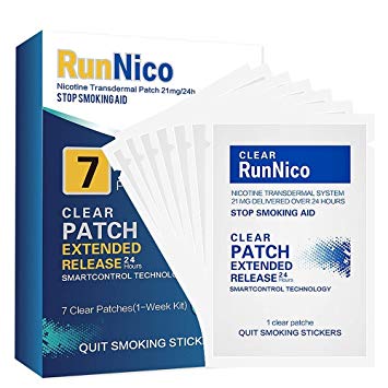 RunNico 21mg Nicotine Patches 7Pcs Step 1,2，3 Stop Smoking Aid,Nicotine Transdermal System,Smoking Cessation Products