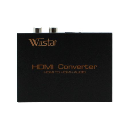 Wiistar Hdmi to Hdmi and Optical Spdif   RCA L / R Audio Converter Hdmi Audio Extractor Splitter De-embedder (Hdmi In, Hdmi   Digital / Analog Audio Out)
