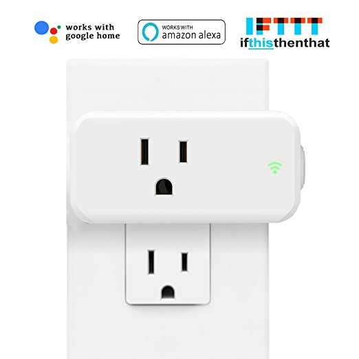 Smart Plug Outlet,LUCKY CLOVER Mini Socket,Wireless Outlet Wi-Fi Smart Timing Socket,Control your Devices from Anywhere,Works with Amazon Alexa,Google Home and IFTTT(LC1003)