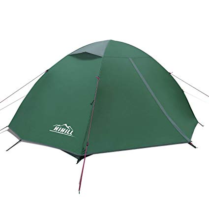 HiHiLL 2 Person Tent, Dome Lightweight Tents with Carry Bag, Easy Set Up, Anti-Mosquito and Waterproof Tent for Camping, Hiking, Backpacking, and Traveling