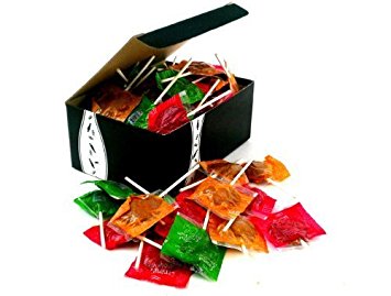 Tootsie Assorted Apple Orchard Caramel Apple Pops, 1 lb Bag in a BlackTie Box