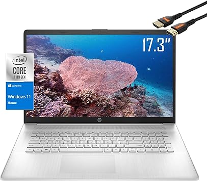 HP 17 inch Laptop Windows 11| Intel Core i3-1125G4 Beat i7-1160G7| IPS Large Display| Wireless AC Wi-Fi 5| Camera Privacy Shutter| Numeric Keyboard| USB Type C| HDMI Cable (16GB/1TB SSD)