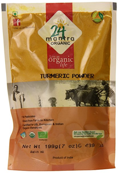24 Mantra Organic Turmeric Powder, 7 Ounce