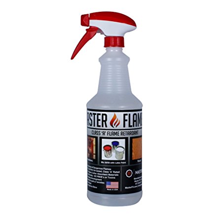 Master Flame - Fire Retardant - Spray on application or Mix with Paint - 1 Spray Quart 32 Oz