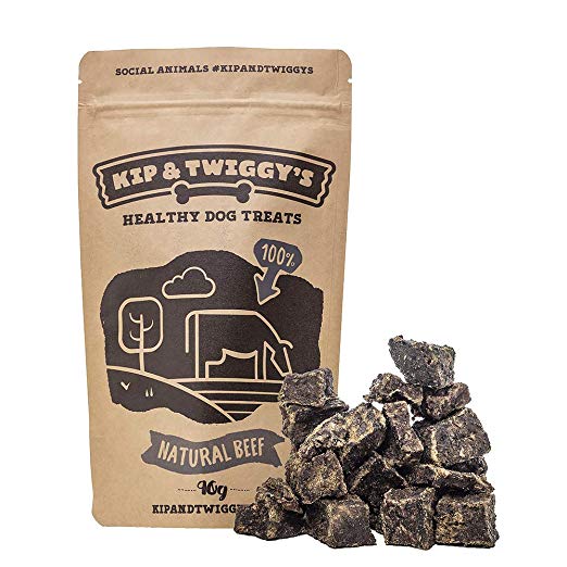 Healthy, Natural Dog Treats - Delicious 100% Dried Beef Snacks For Dogs - Healthy, Raw, Grain Free, Doggy Treat - Gluten Free, Lactose Free, Soft Dehydrated Pet Reward Bite Chews | 90g x 3 Bags