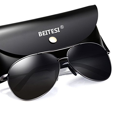 Sunglasses for Men - Fashion Aviator Polarized Mirror Sun Glasses，100% UV Protection Eyewear